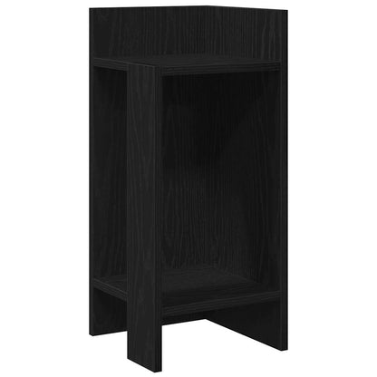 vidaXL Tables d'appoint 2 pcs avec étagère Noir 25,5x27x60 cm