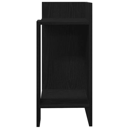 vidaXL Tables d'appoint 2 pcs avec étagère Noir 25,5x27x60 cm