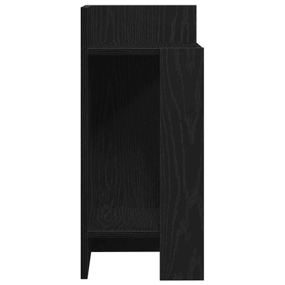 vidaXL Tables d'appoint 2 pcs avec étagère Noir 25,5x27x60 cm
