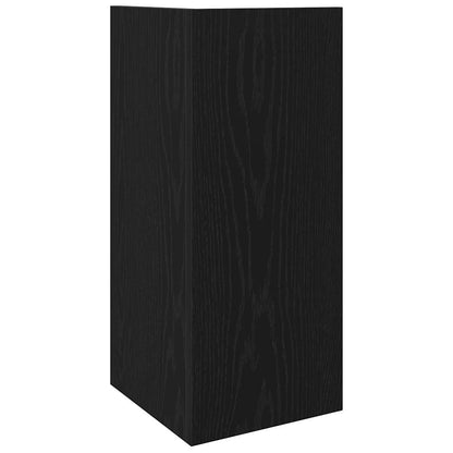 vidaXL Tables d'appoint 2 pcs avec étagère Noir 25,5x27x60 cm