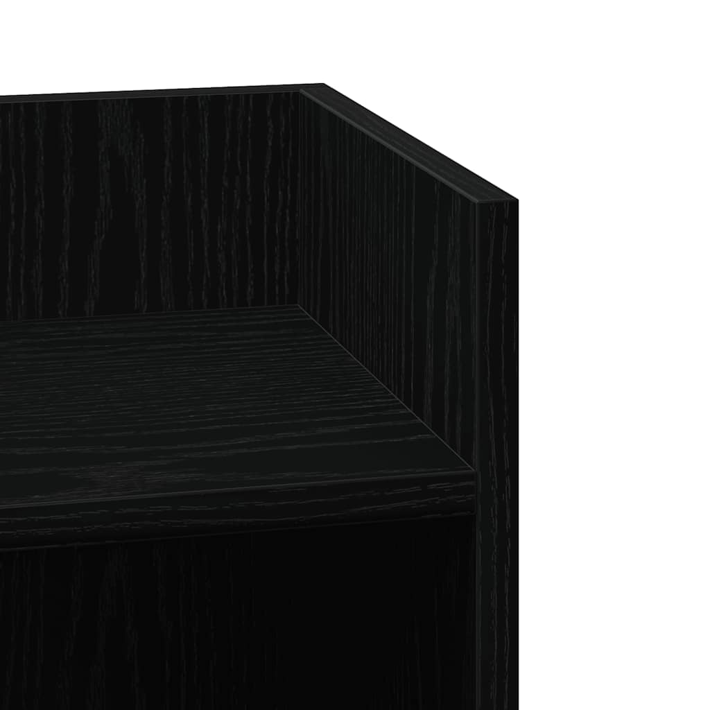 vidaXL Tables d'appoint 2 pcs avec étagère Noir 25,5x27x60 cm