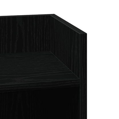 vidaXL Tables d'appoint 2 pcs avec étagère Noir 25,5x27x60 cm