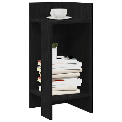 vidaXL Tables d'appoint 2 pcs avec étagère Noir 25,5x27x60 cm