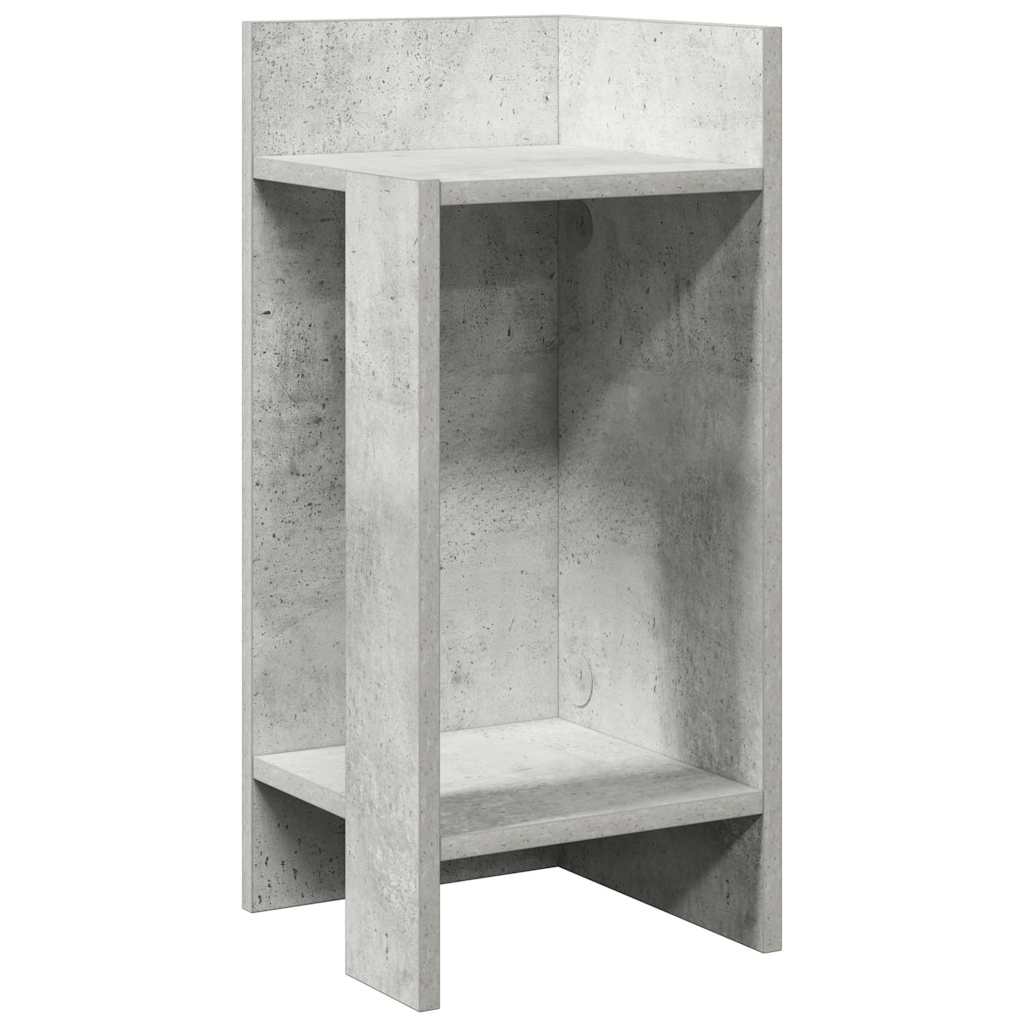 vidaXL Beistelltische 2 Stk. mit Ablage Betongrau 25,5x27x60 cm