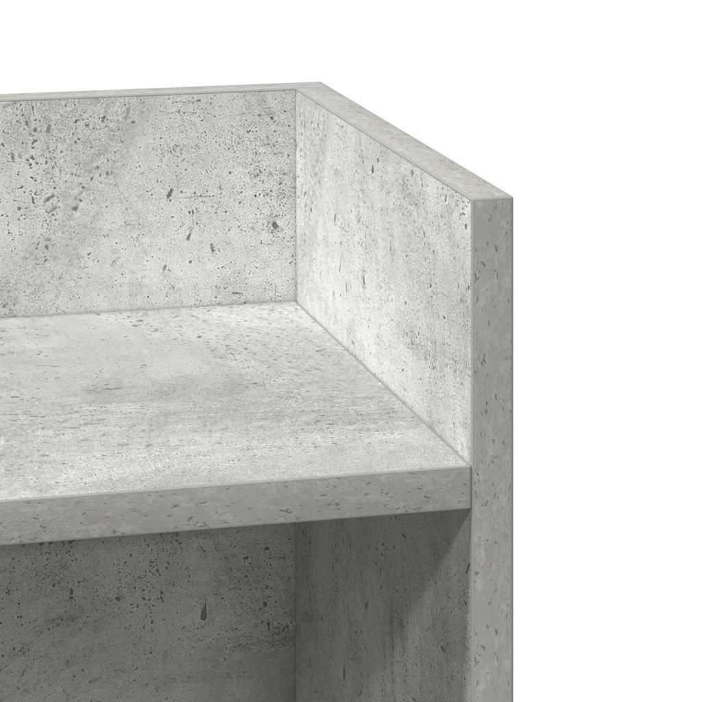 vidaXL Beistelltische 2 Stk. mit Ablage Betongrau 25,5x27x60 cm