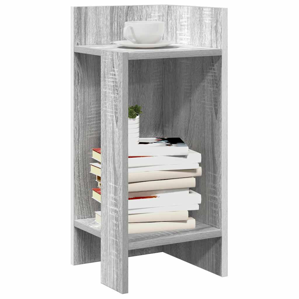 Beistelltische 2 Stk. mit Ablage Grau Sonoma 25,5x27x60 cm