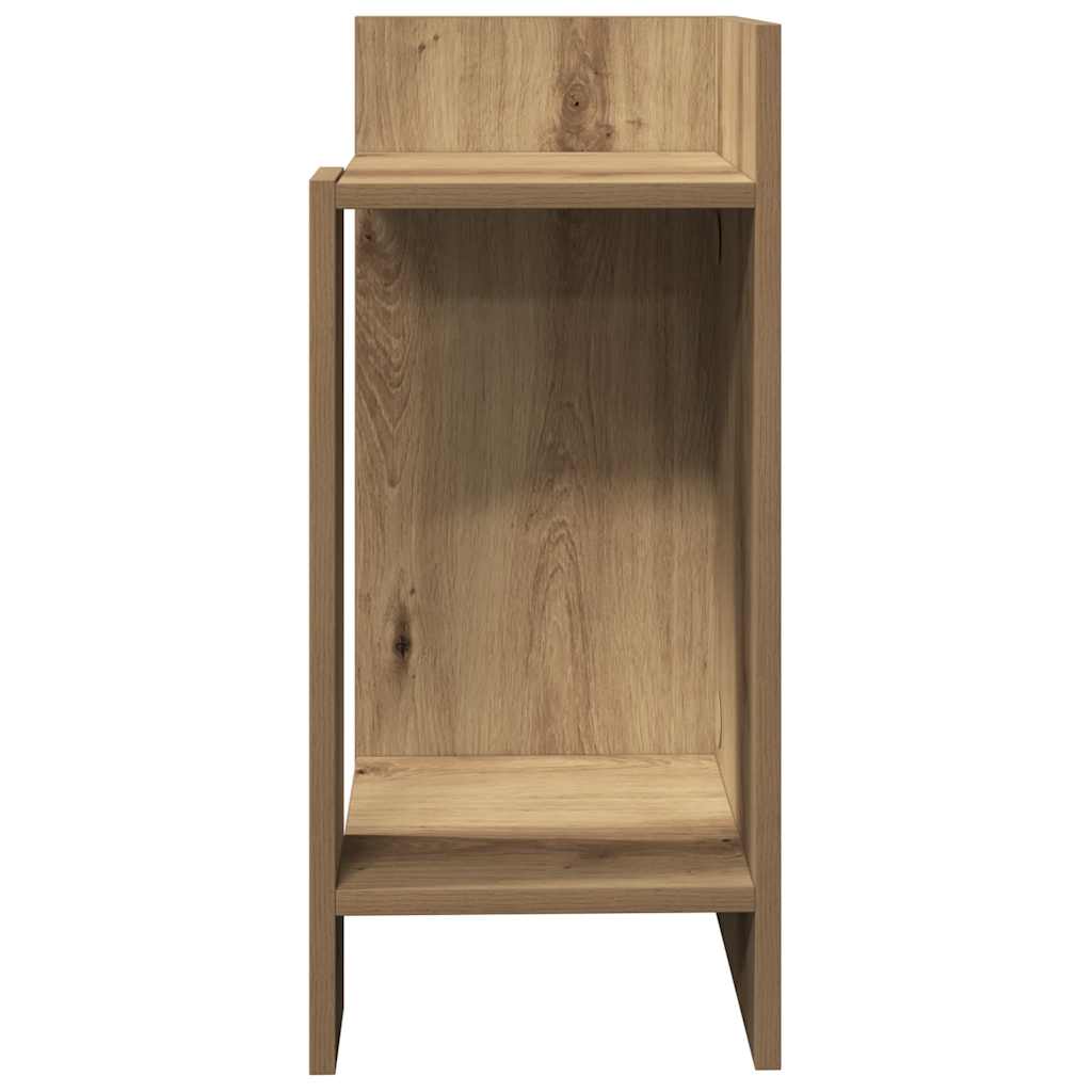vidaXL Table d'appoint avec rangement Chêne artisan 25,5x27x60 cm