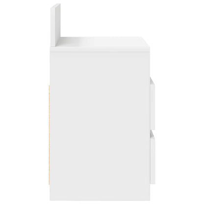 Nachttische 2 Stk. mit 2 Schubladen Weiß 40x33x60 cm