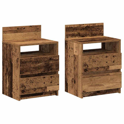 vidaXL Nachttische 2 Stk. mit 2 Schubladen Altholz-Optik 40x33x60 cm