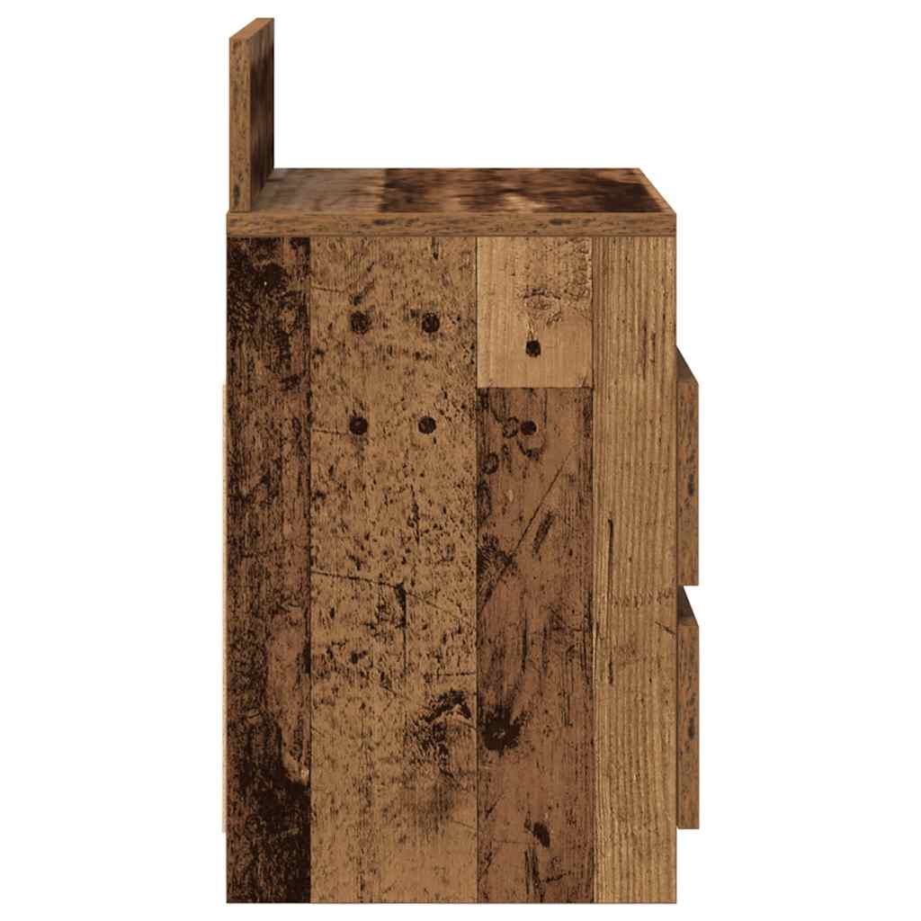 vidaXL Nachttische 2 Stk. mit 2 Schubladen Altholz-Optik 40x33x60 cm