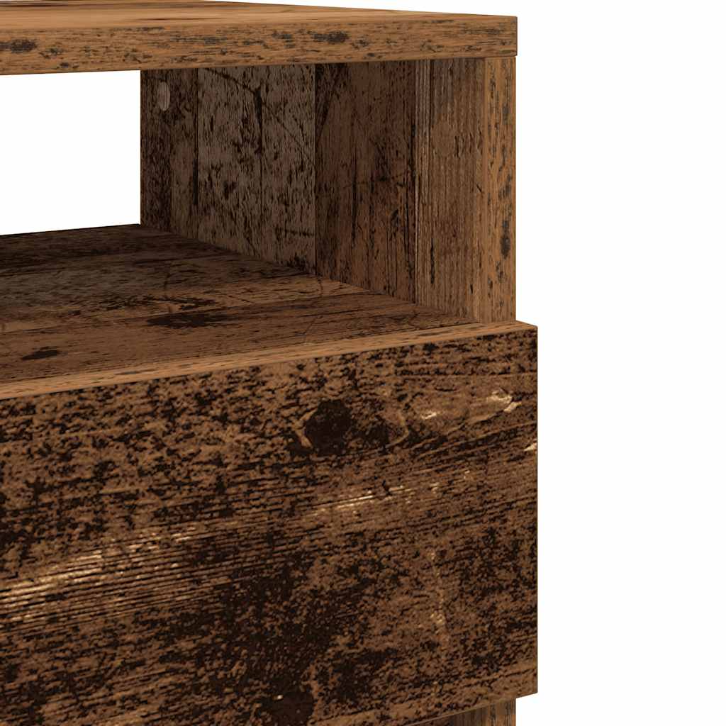 vidaXL Nachttische 2 Stk. mit 2 Schubladen Altholz-Optik 40x33x60 cm