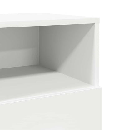 vidaXL Nachttisch mit 2 Schubladen Weiß 36x36x68 cm