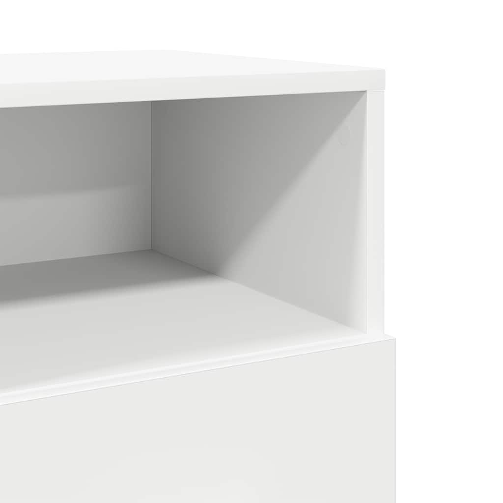 vidaXL Nachttische 2 Stk. mit 2 Schubladen Weiß 36x36x68 cm