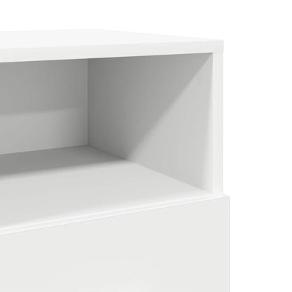 vidaXL Nachttische 2 Stk. mit 2 Schubladen Weiß 36x36x68 cm