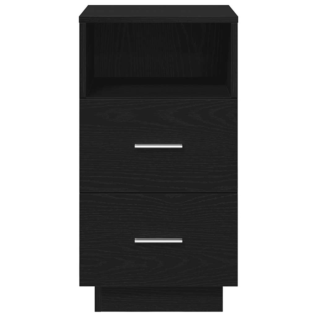 vidaXL Table de chevet avec 2 tiroirs Noir 36x36x68 cm