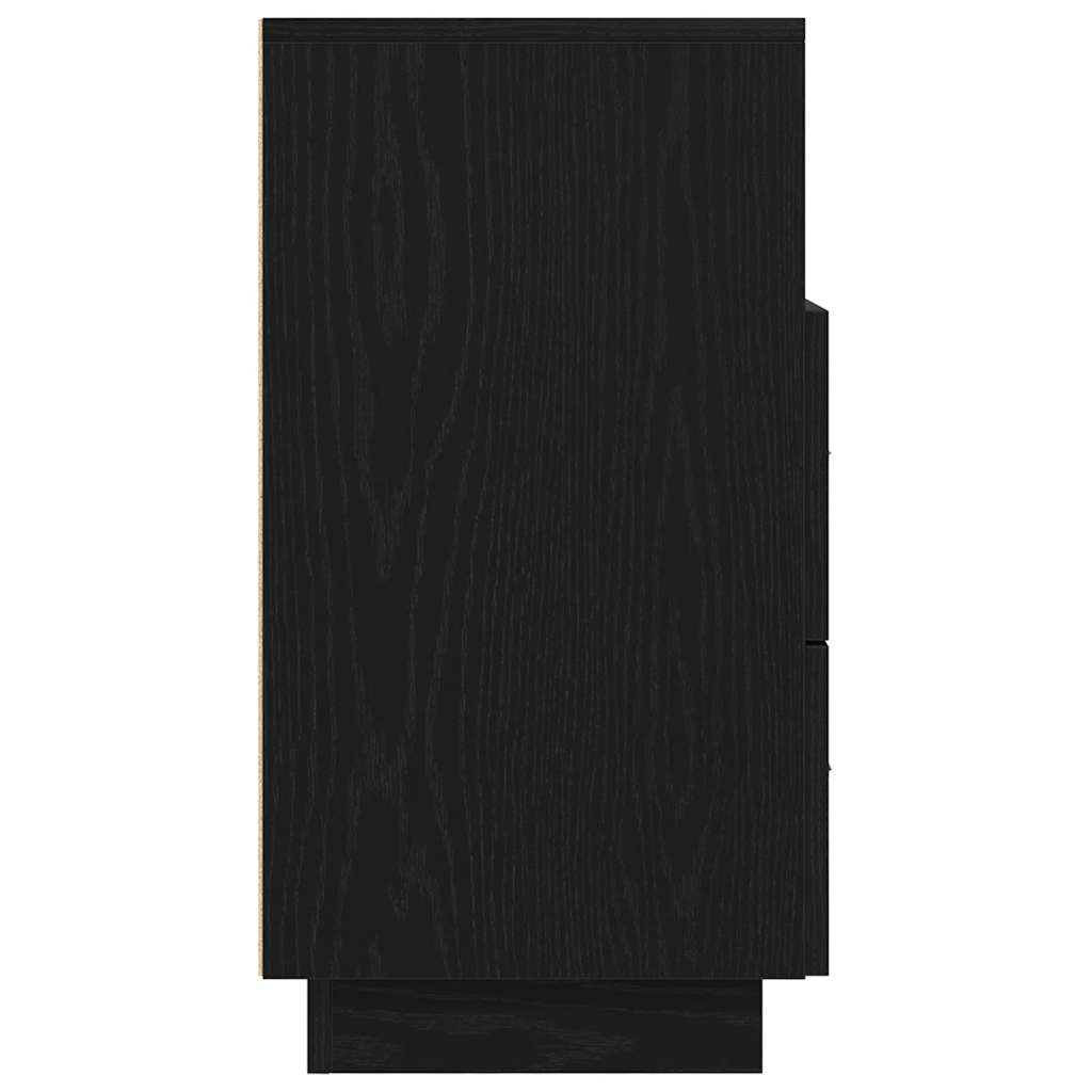 vidaXL Tables de chevet 2 pcs avec 2 tiroirs Noir 36x36x68 cm