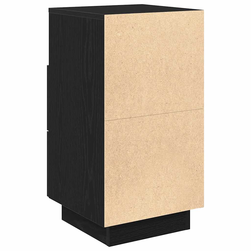 vidaXL Tables de chevet 2 pcs avec 2 tiroirs Noir 36x36x68 cm