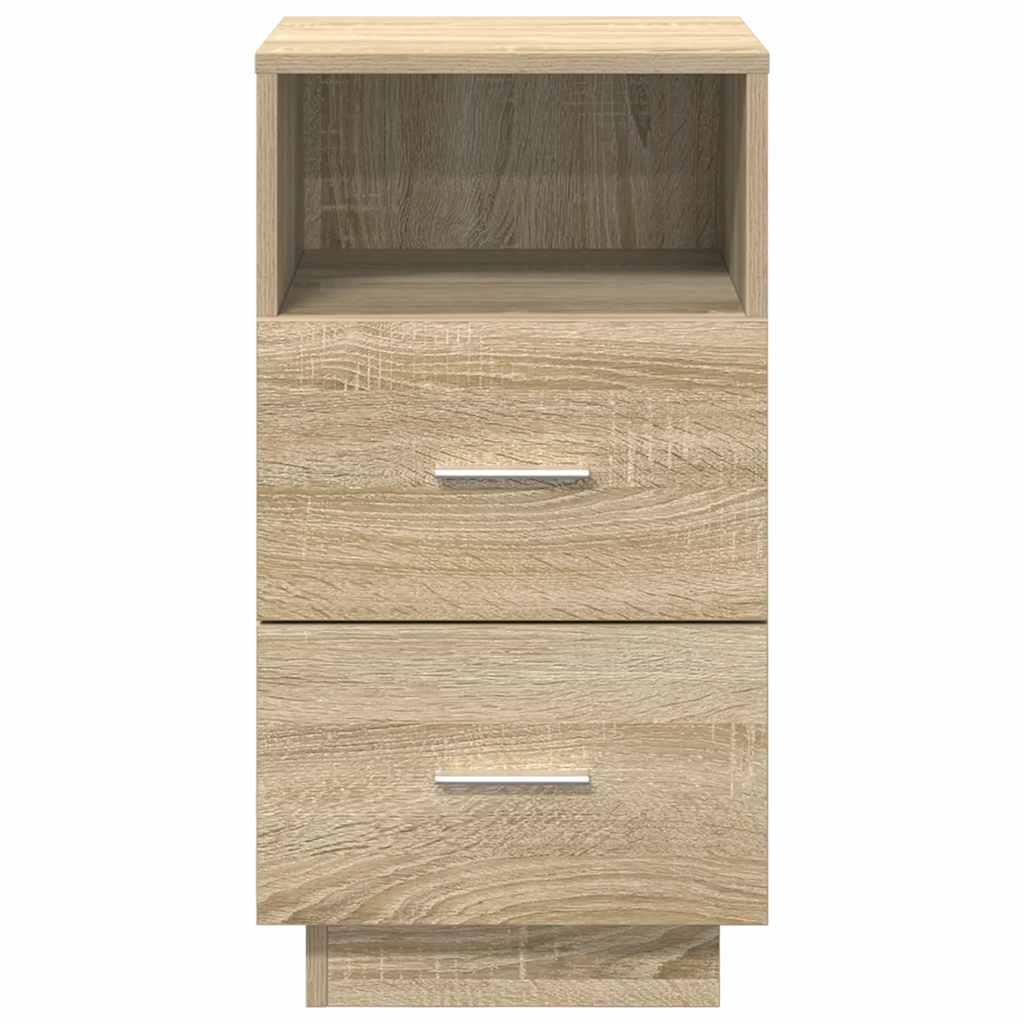 vidaXL Table de chevet à 2 tiroirs Chêne Sonoma 36x36x68 cm