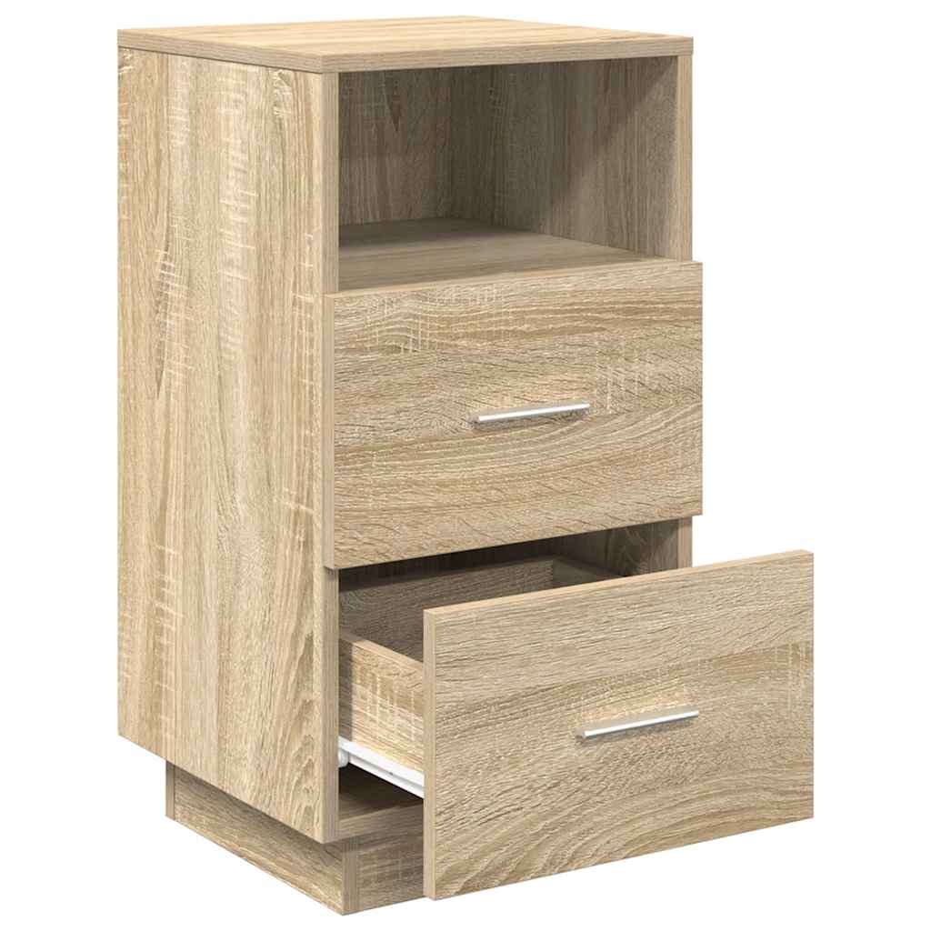 vidaXL Tables de chevet 2 pcs. avec 2 tiroirs Chêne Sonoma 36x36x68 cm