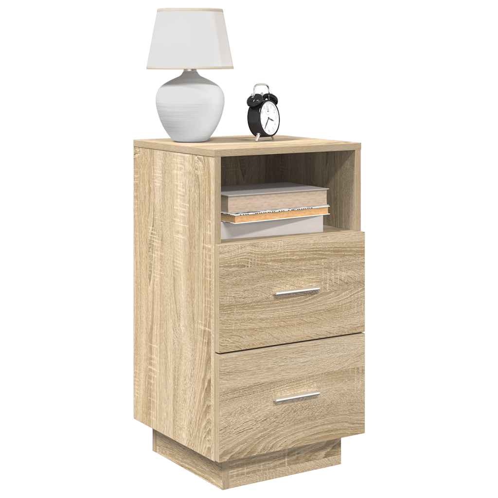 vidaXL Tables de chevet 2 pcs. avec 2 tiroirs Chêne Sonoma 36x36x68 cm