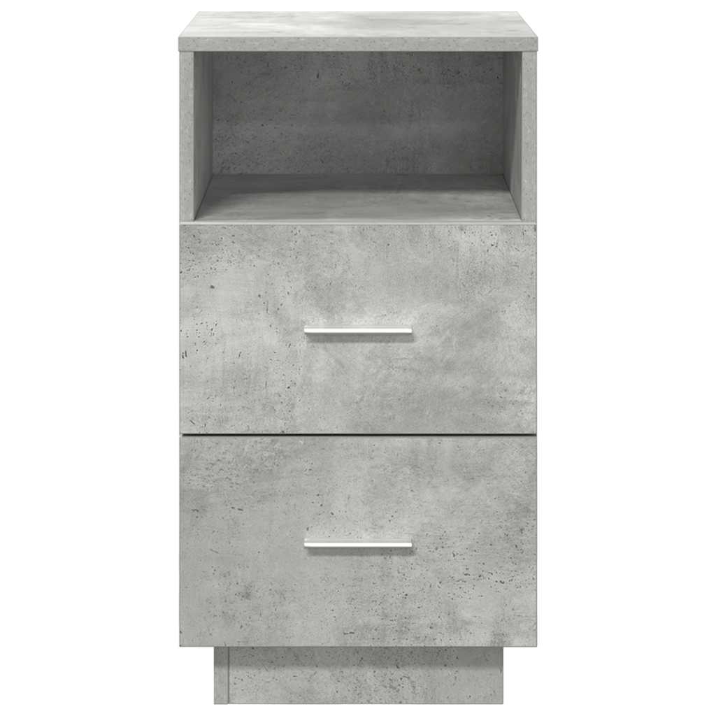 vidaXL Nachttische 2 Stk. mit 2 Schubladen Betongrau 36x36x68 cm
