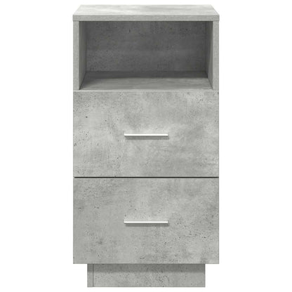vidaXL Nachttische 2 Stk. mit 2 Schubladen Betongrau 36x36x68 cm