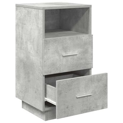 vidaXL Nachttische 2 Stk. mit 2 Schubladen Betongrau 36x36x68 cm