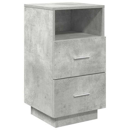 vidaXL Nachttische 2 Stk. mit 2 Schubladen Betongrau 36x36x68 cm