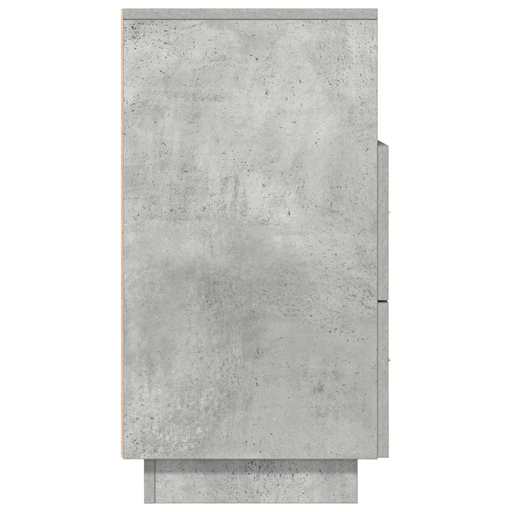 vidaXL Nachttische 2 Stk. mit 2 Schubladen Betongrau 36x36x68 cm