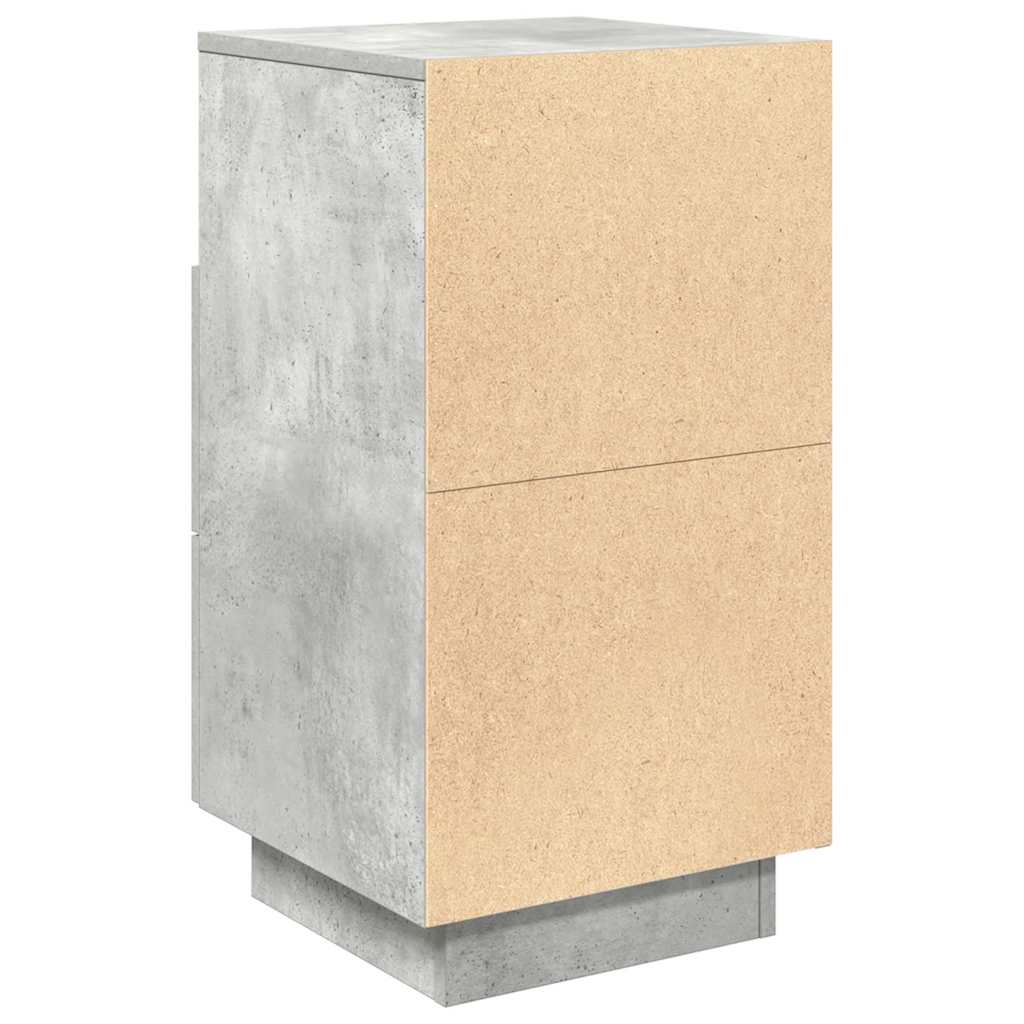 vidaXL Nachttische 2 Stk. mit 2 Schubladen Betongrau 36x36x68 cm