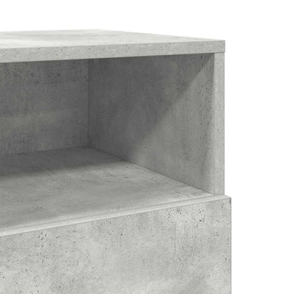 vidaXL Nachttische 2 Stk. mit 2 Schubladen Betongrau 36x36x68 cm