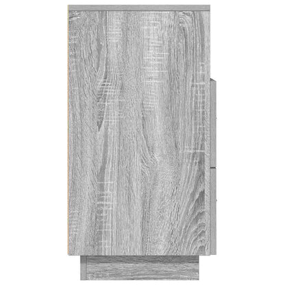 vidaXL Table de chevet avec 2 tiroirs Gris Sonoma 36x36x68 cm