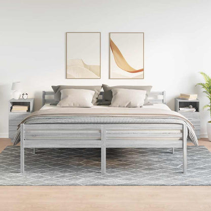 vidaXL Tables de chevet 2 pcs. avec 2 tiroirs Gris Sonoma 36x36x68 cm