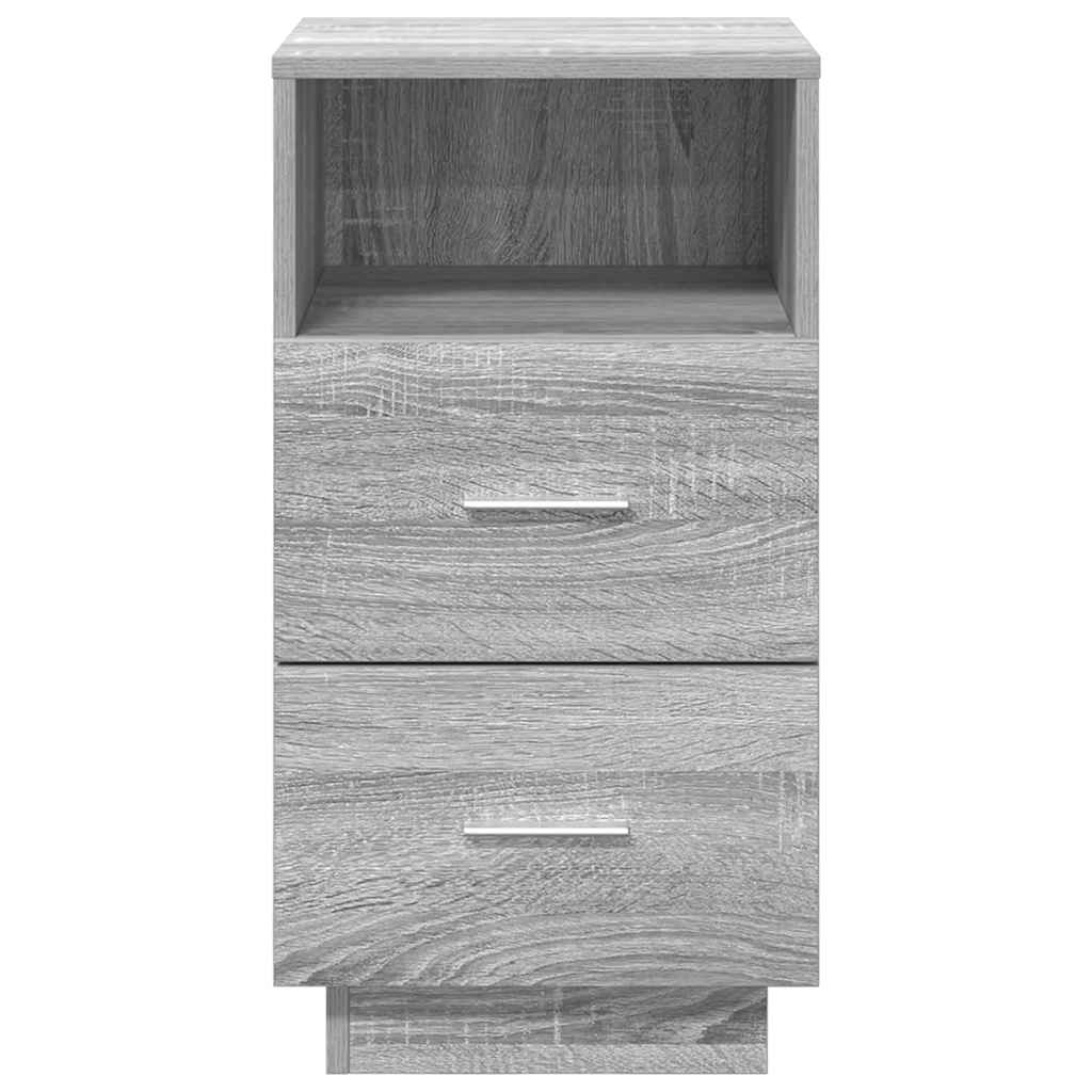 vidaXL Tables de chevet 2 pcs. avec 2 tiroirs Gris Sonoma 36x36x68 cm