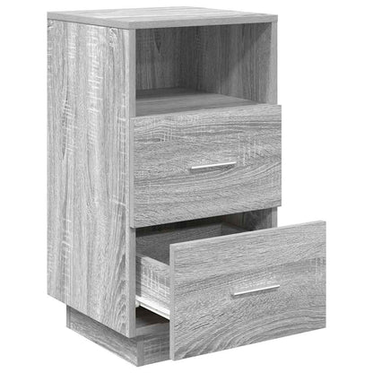vidaXL Tables de chevet 2 pcs. avec 2 tiroirs Gris Sonoma 36x36x68 cm