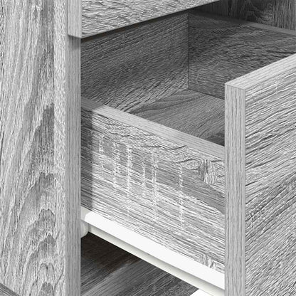 vidaXL Tables de chevet 2 pcs. avec 2 tiroirs Gris Sonoma 36x36x68 cm