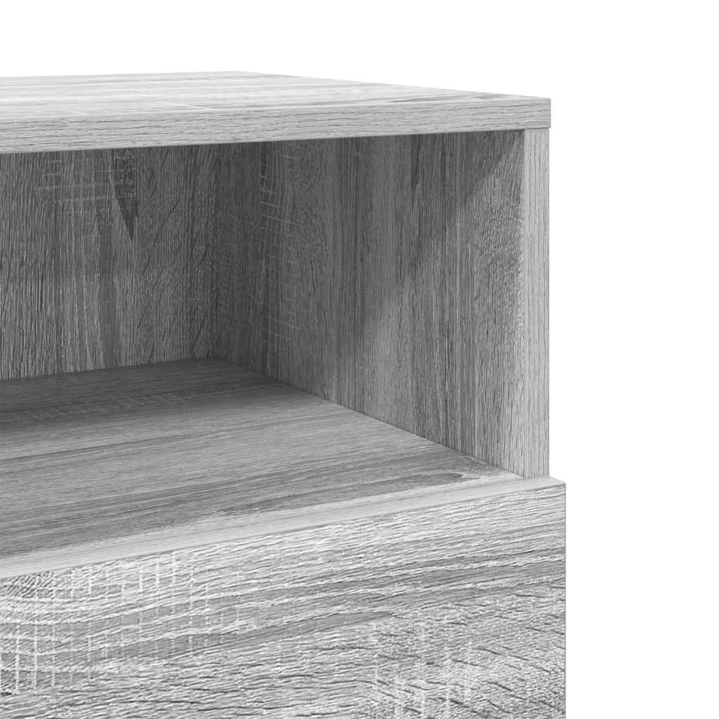 vidaXL Tables de chevet 2 pcs. avec 2 tiroirs Gris Sonoma 36x36x68 cm
