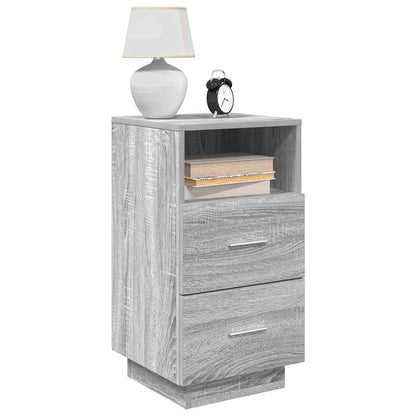 vidaXL Tables de chevet 2 pcs. avec 2 tiroirs Gris Sonoma 36x36x68 cm