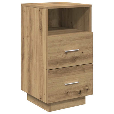 vidaXL Table de chevet avec 2 tiroirs Chêne Artisan 36x36x68 cm