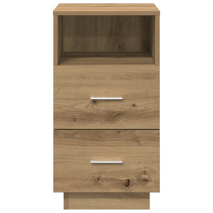 vidaXL Table de chevet avec 2 tiroirs Chêne Artisan 36x36x68 cm