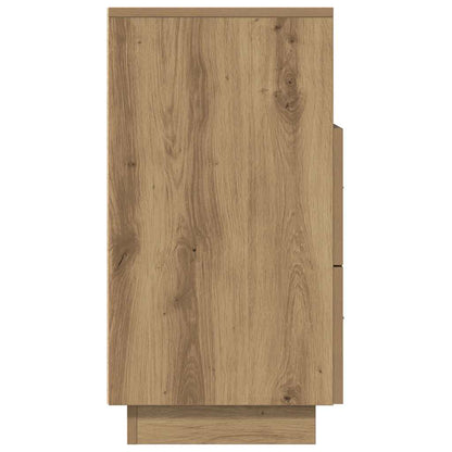 vidaXL Table de chevet avec 2 tiroirs Chêne Artisan 36x36x68 cm