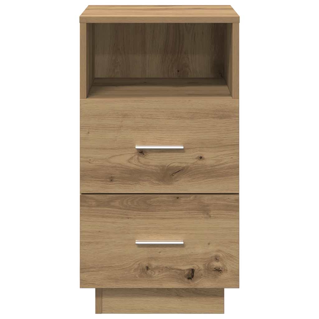 vidaXL Tables de chevet 2 pcs avec 2 tiroirs Chêne artisanal 36x36x68 cm