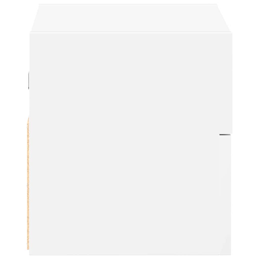 vidaXL Table de chevet murale Blanc 45x26x28,5 cm