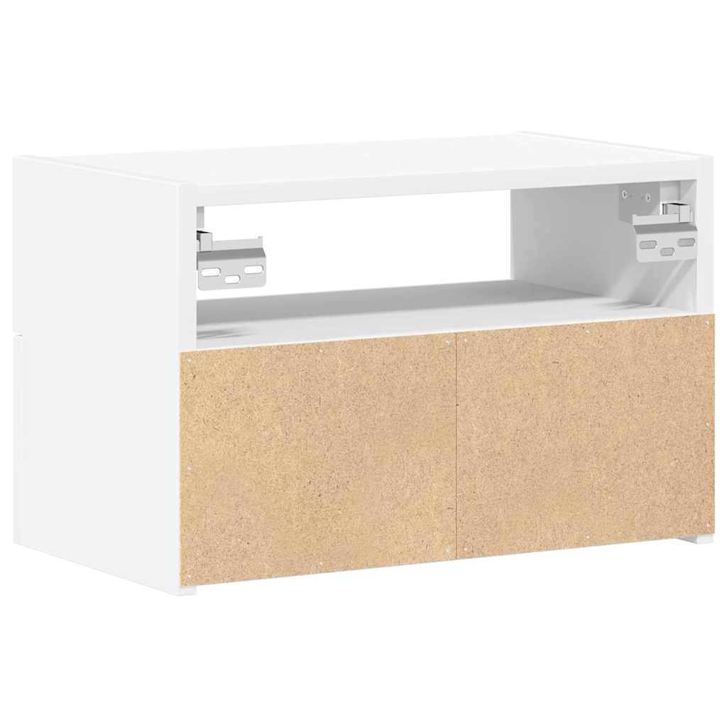 vidaXL Tables de chevet murales 2 pcs Blanc 45x26x28,5 cm