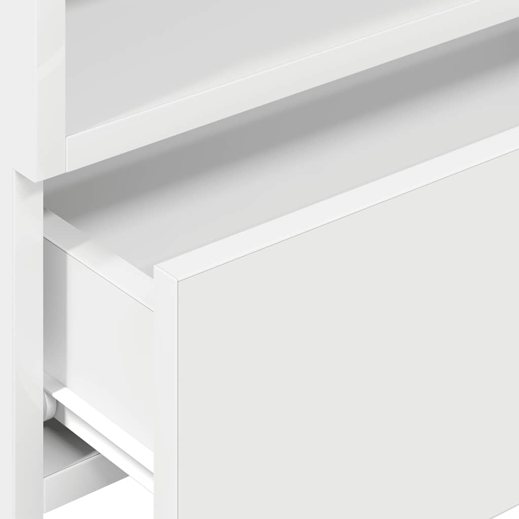 vidaXL Tables de chevet murales 2 pcs Blanc 45x26x28,5 cm