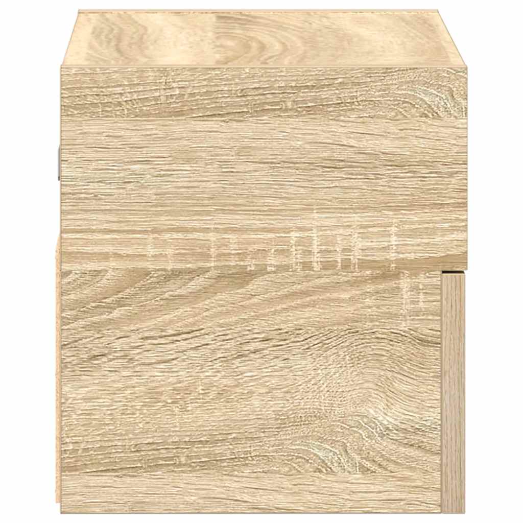 vidaXL Wand-Nachttische 2 Stk. Sonoma-Eiche 45x26x28,5 cm