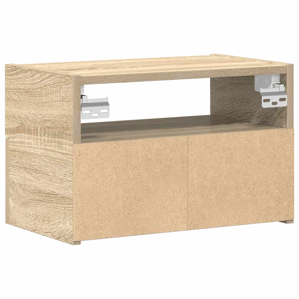 vidaXL Wand-Nachttische 2 Stk. Sonoma-Eiche 45x26x28,5 cm