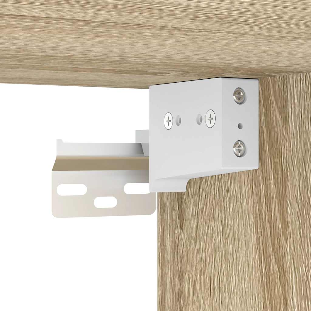 vidaXL Wand-Nachttische 2 Stk. Sonoma-Eiche 45x26x28,5 cm
