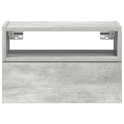 vidaXL Wand-Nachttische 2 Stk. Betongrau 45x26x28,5 cm