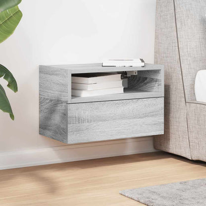 vidaXL Chevet mural gris Sonoma 45x26x28,5 cm
